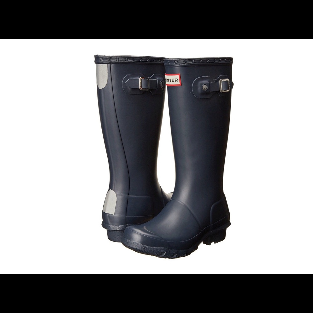 Hunter Navy Rain Boots w/ Fleece Socks